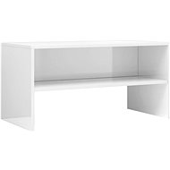 TV table white with high gloss 80x40x40 cm chipboard - TV Table