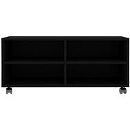 TV table with wheels black 90x35x35 cm chipboard - TV Table
