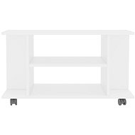 TV table with wheels white 80x40x40 cm chipboard - TV Table