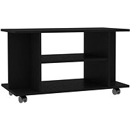 TV table with wheels black 80x40x40 cm chipboard - TV Table