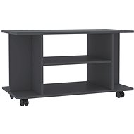 TV table with wheels gray 80x40x40 cm chipboard - TV Table