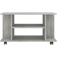 TV table with wheels concrete gray 80x40x40 cm chipboard - TV Table