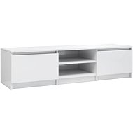 TV table white with high gloss 140x40x35,5 cm chipboard - TV Table