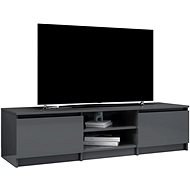 TV table gray with high gloss 140x40x35,5 cm chipboard - TV Table