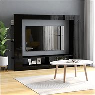 TV table black with high gloss 152x22x113 cm chipboard - TV Table