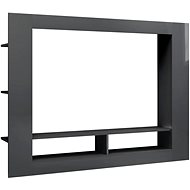 TV table gray with high gloss 152x22x113 cm chipboard - TV Table