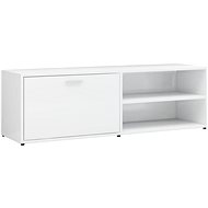 TV table white with high gloss 120x34x37 cm chipboard - TV Table