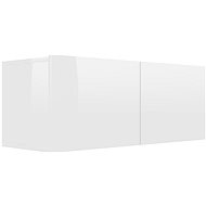 TV table white with high gloss 80x30x30 cm chipboard - TV Table