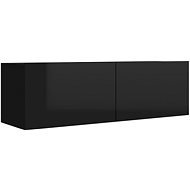 TV table black with high gloss 100x30x30 cm chipboard - TV Table