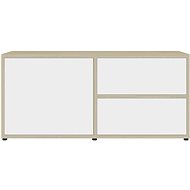 TV table white and sonoma oak 80x34x36 cm chipboard - TV Table