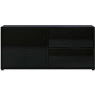 TV table black with high gloss 80x34x36 cm chipboard - TV Table