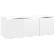TV table white with high gloss 80x34x30 cm chipboard - TV Table