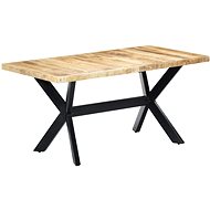Dining Table 160x80x75cm Solid Rough Mango Wood 247433 - Dining Table
