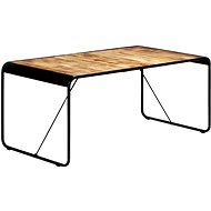 Dining table 180x90x76 cm solid rough mango wood 247866 - Dining Table
