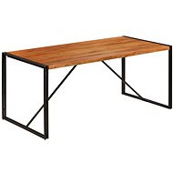 Dining table 180x90x76 cm massive acacia + sheesham surface 246352 - Dining Table