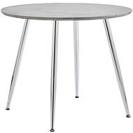 Dining table concrete and silver 90x73,5 cm MDF 248297 - Dining Table