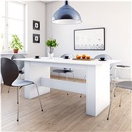Dining table white 180x90x76 cm chipboard 800468 - Dining Table
