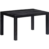 Dining Table Black 140x80x76cm Solid Mango Wood 247990 - Dining Table