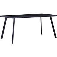 Dining table black 180x90x75 cm tempered glass 281875 - Dining Table