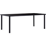 Dining table black 200x100x75 cm tempered glass 281856 - Dining Table