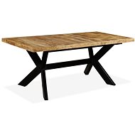 Dining Table Solid Mango Wood and Steel Cross 180cm 244805 - Dining Table