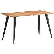 Dining table with live edge 140x60x75 cm solid acacia 320253 - Dining Table