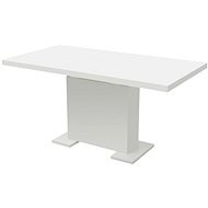 Rozkladací jedálenský stôl s vysokým leskom biely 243548 - Jedálenský stôl
