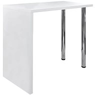 High-gloss bar dining table with 2 white legs - Bar Table