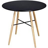 Matný čierny okrúhly jedálenský stôl - Jedálenský stôl