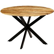 Dining Table made of Solid Rough Mango Tree and Steel 120x77cm - Dining Table