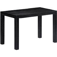 Dining table black 118x60x76 cm solid mango wood - Dining Table
