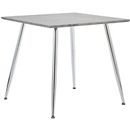Dining table concrete and silver 80,5x80,5x73 cm MDF - Dining Table