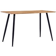 Dining table oak and black 120x60x74 cm MDF - Dining Table