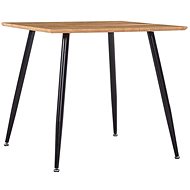 Dining table oak and black 80,5x80,5x73 cm MDF - Dining Table