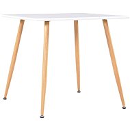 Dining table white and oak 80,5x80,5x73 cm MDF - Dining Table