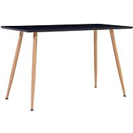 Dining table black and oak 120x60x74 cm MDF - Dining Table