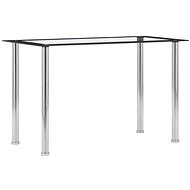 Dining table black-transparent 120x60x75 cm tempered glass - Dining Table