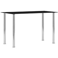 Dining table black 120x60x75 cm tempered glass - Dining Table