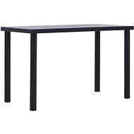 Dining table black and concrete gray 120x60x75 cm MDF - Dining Table