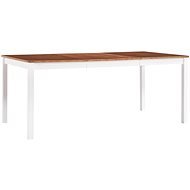 Dining table white-brown 180x90x73 cm pine wood - Dining Table