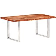 Dining Table with Vivid Edges Solid Acacia Wood 200/6cm - Dining Table
