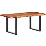 Dining Table with Vivid Edges Solid Acacia Wood 200/6cm - Dining Table