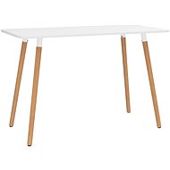 Dining table white 120x60x75 cm metal - Dining Table