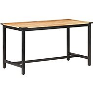 Dining table 140x70x76 cm solid rough mango wood - Dining Table