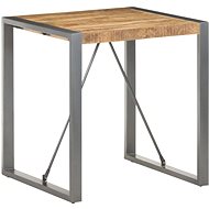 Dining table 70x70x75 cm solid rough mango wood - Dining Table