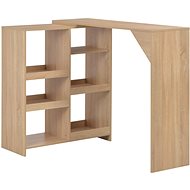 Bar table with movable shelf oak 138x40x120 cm 280224 - Bar Table