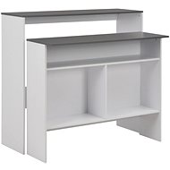 Bar table with 2 table tops white and gray 130x40x120 cm 280221 - Bar Table