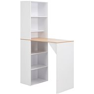 Bar table with cabinet white 115x59x200 cm 280230 - Bar Table
