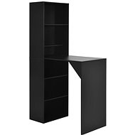 Bar table with cabinet black 115x59x200 cm 280228 - Bar Table