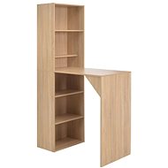Bar table with oak cabinet 115x59x200 cm 280229 - Bar Table